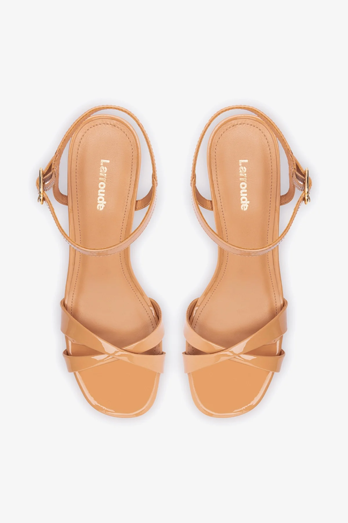 Bianca Low Sandal In Tan Patent Leather - Image 4