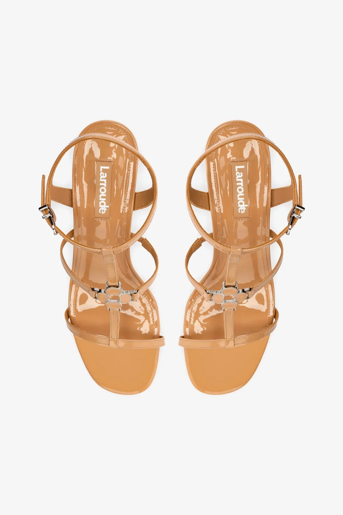 Hana Block In Tan Patent Leather - Image 4