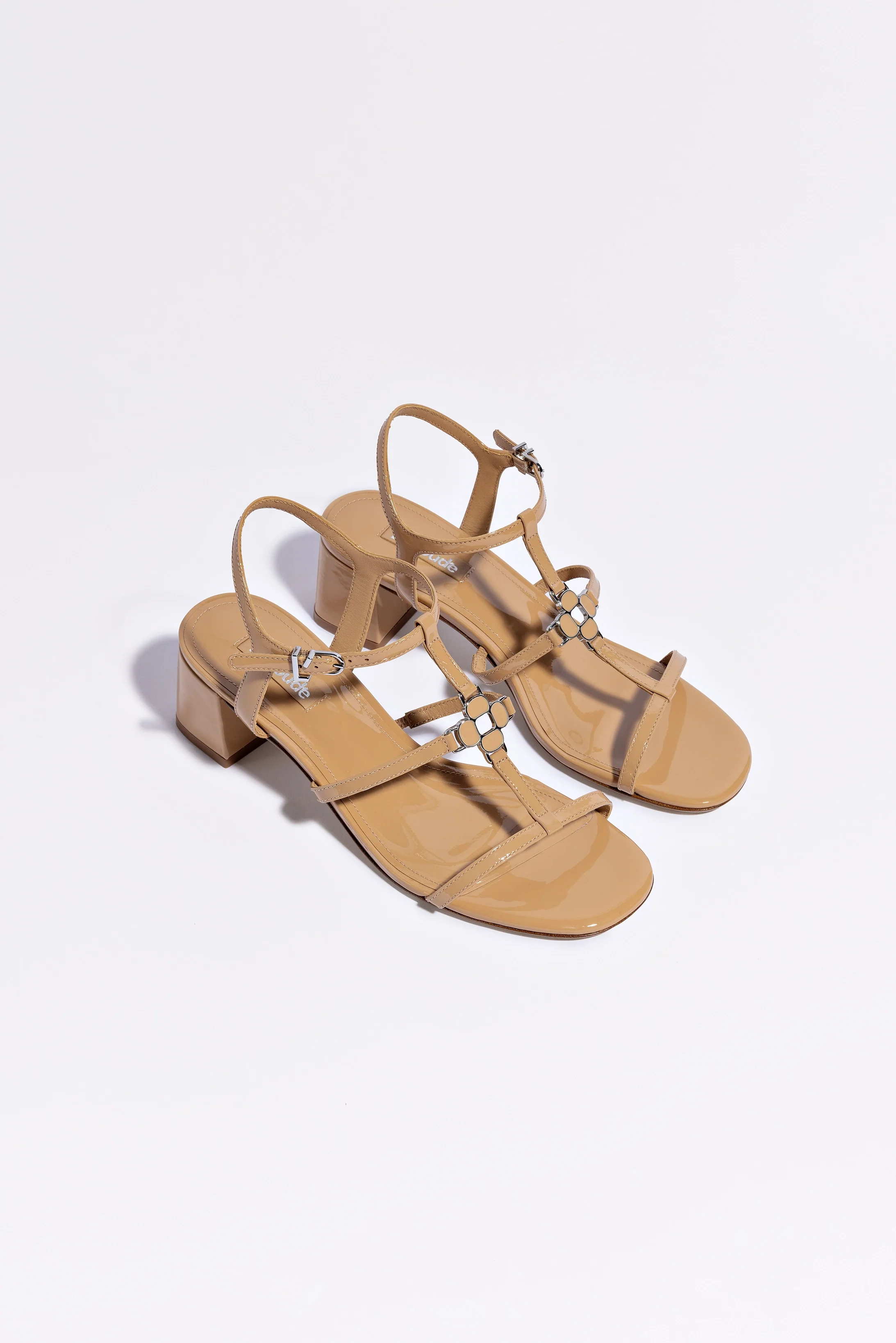 Hana Block In Tan Patent Leather - Image 7