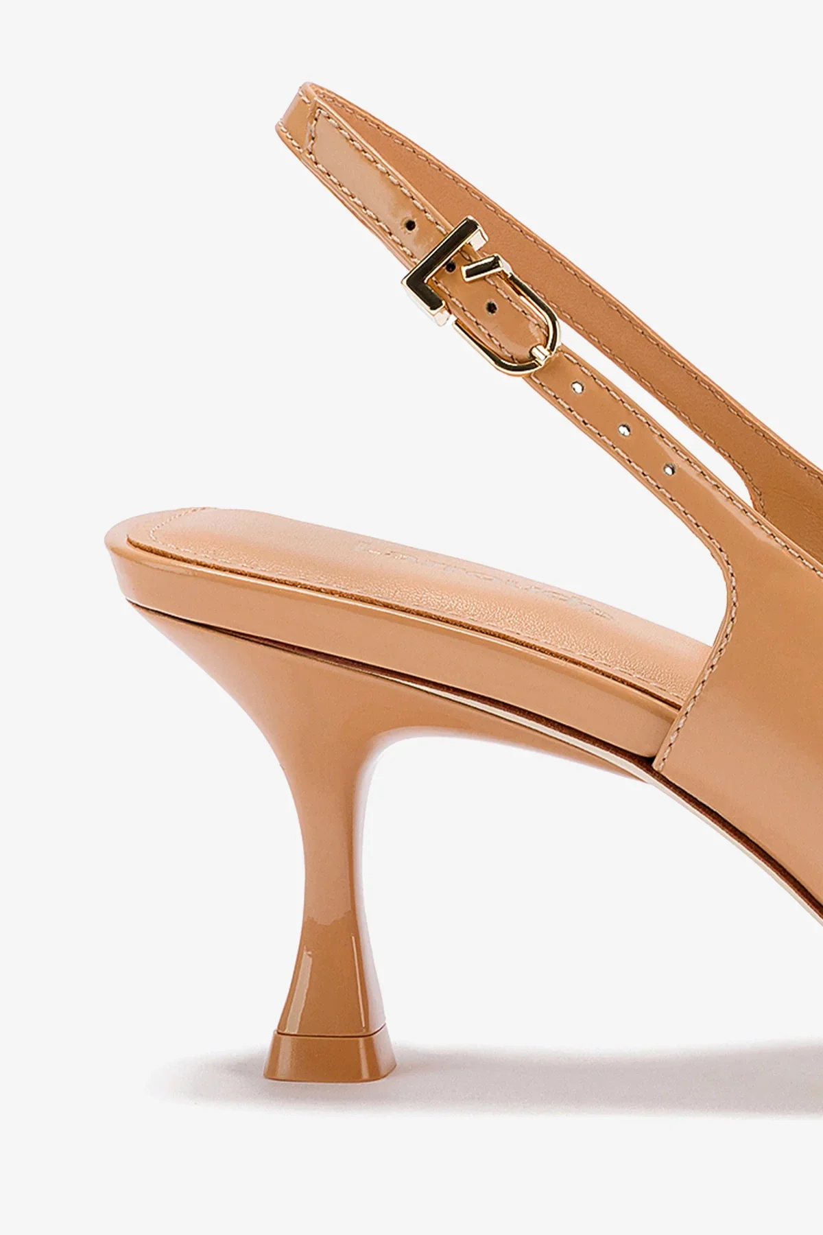 Ines Pump In Tan Leather - Image 4