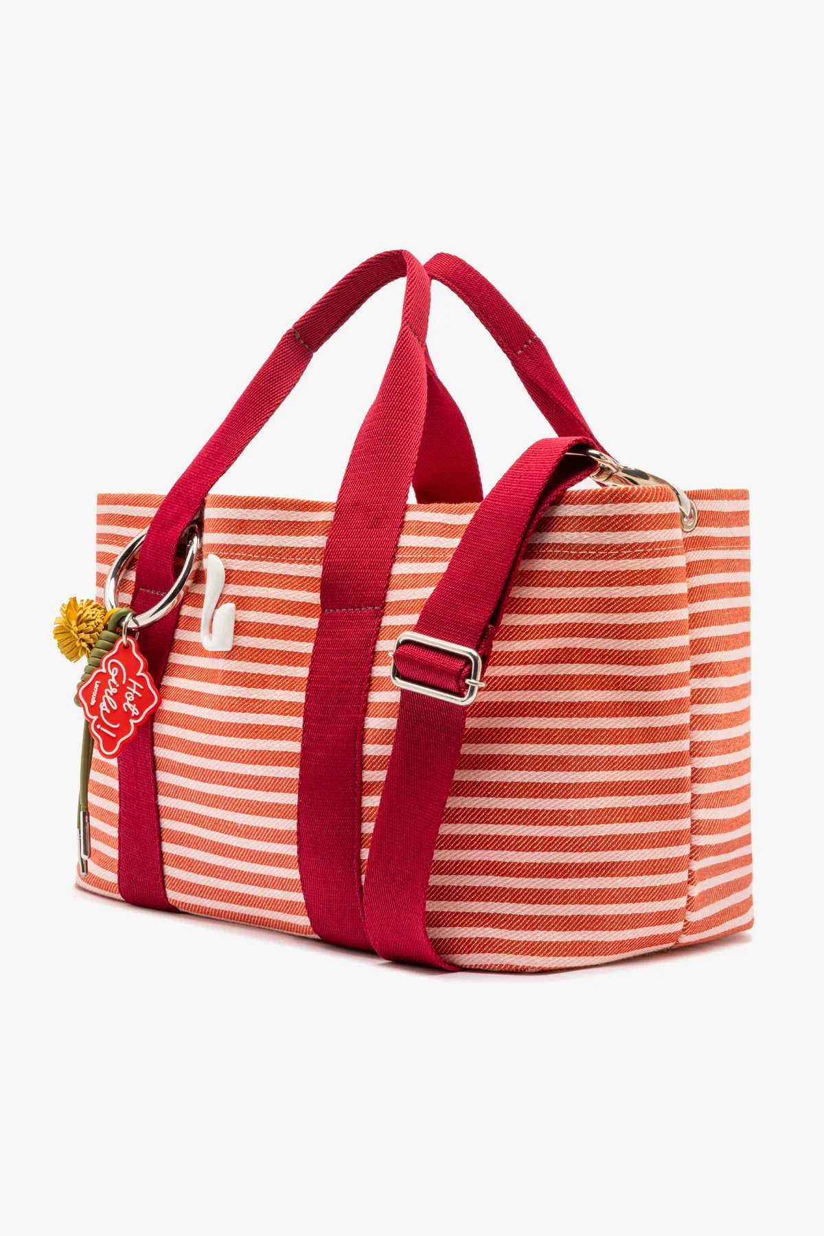 Americana Tote Bag In Tulip Awning Stripe - Image 3