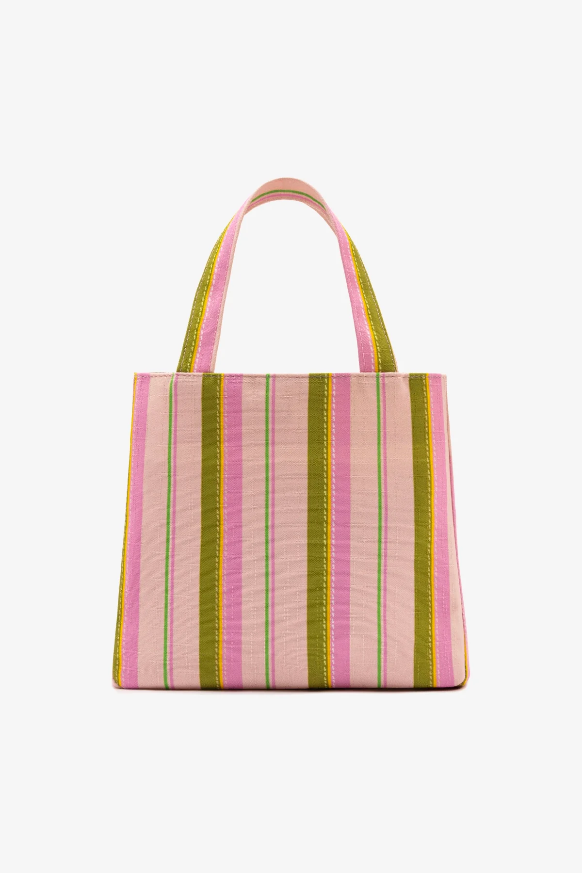 Poppy Mini Tote Bag In Tulip And Emerald Raffia - Image 8