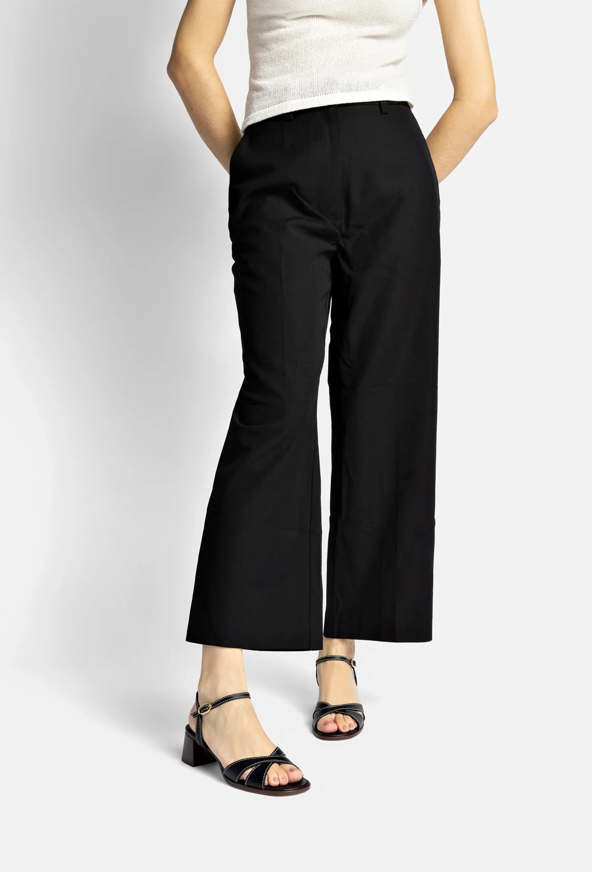 Roma Sandal In Vegetale Black Leather - Image 2