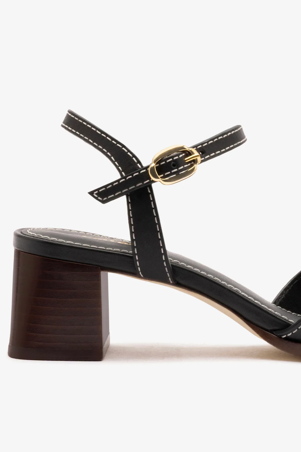 Roma Sandal In Vegetale Black Leather - Image 4