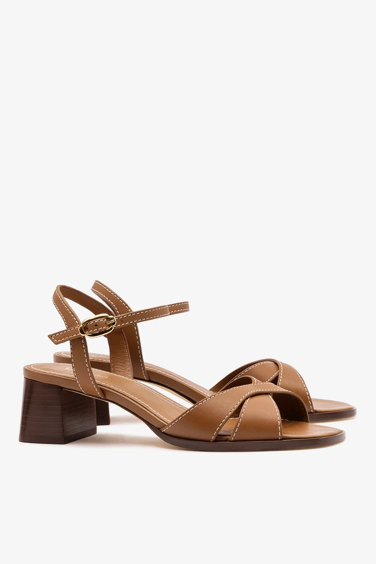 Roma Sandal In Vegetale Caramel Leather - Image 3