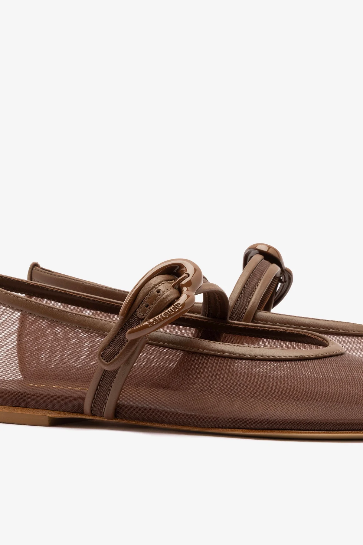 Verona Mesh Ballet Flat Burnt Umber Leather - Image 4