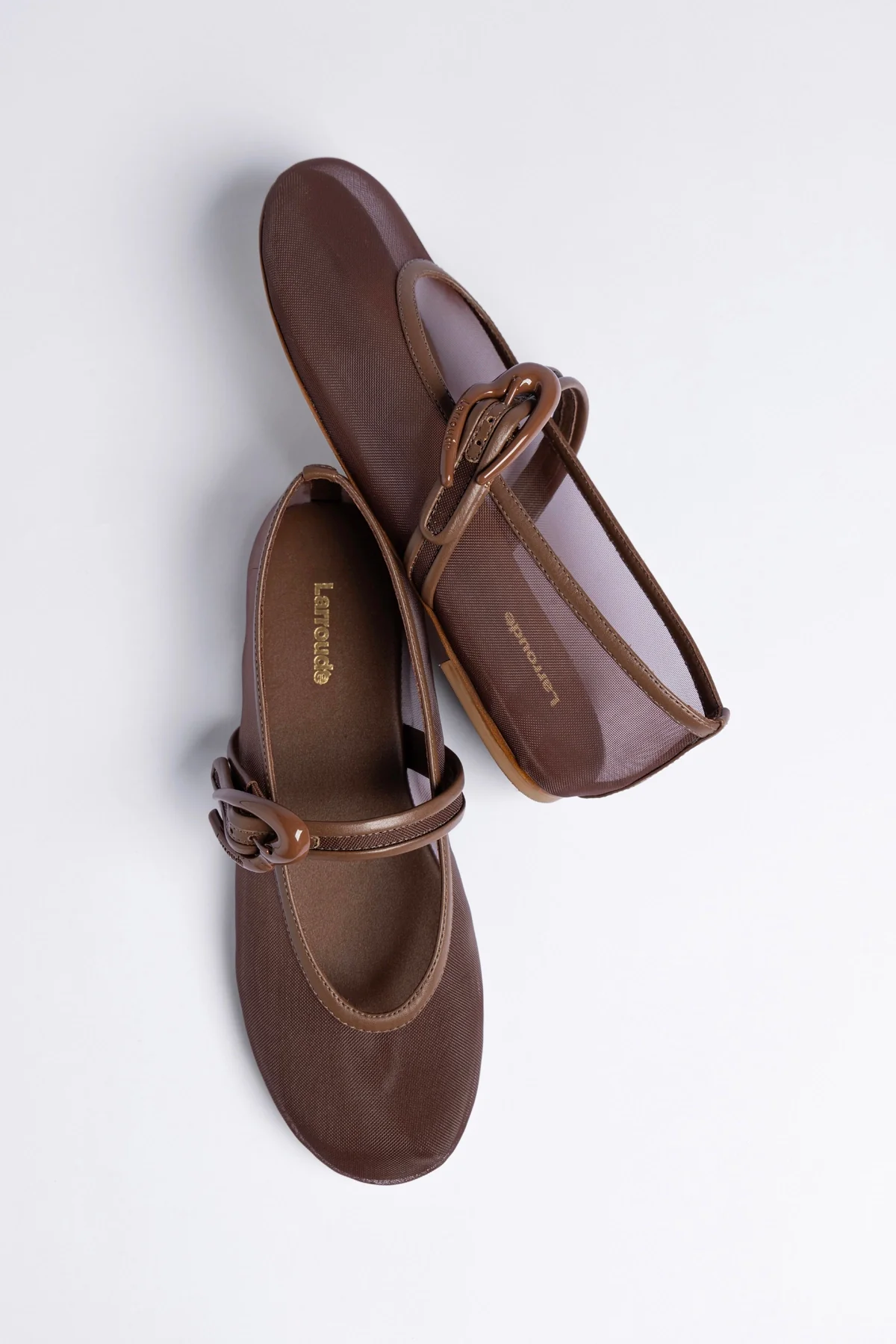 Verona Mesh Ballet Flat Burnt Umber Leather - Image 6