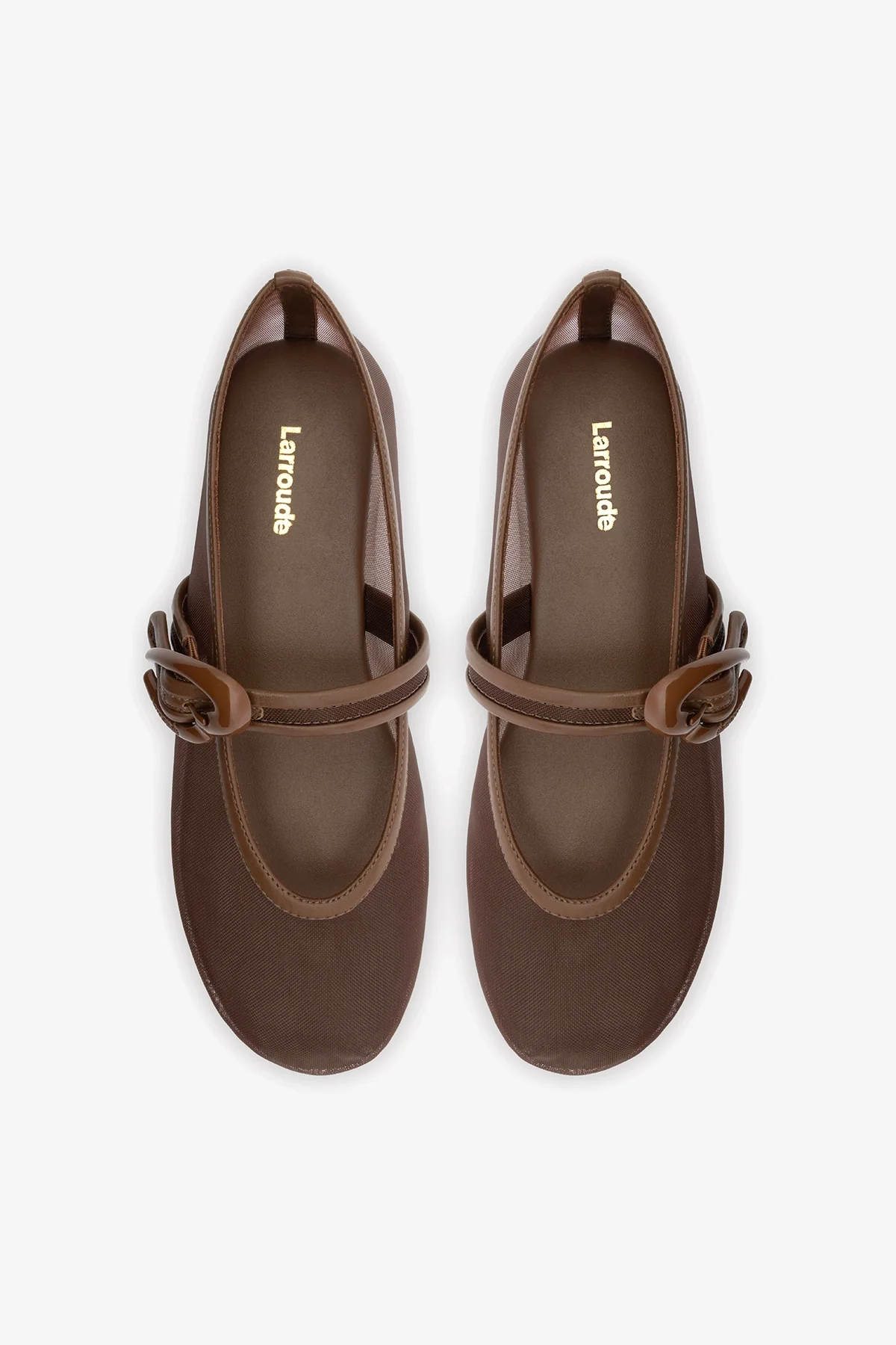 Verona Mesh Ballet Flat Burnt Umber Leather - Image 7