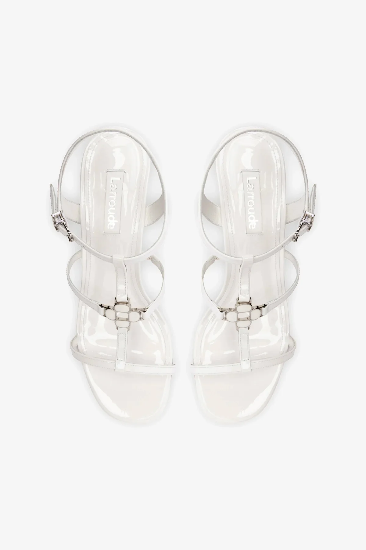 Hana Block In White Patent Leather - Image 3
