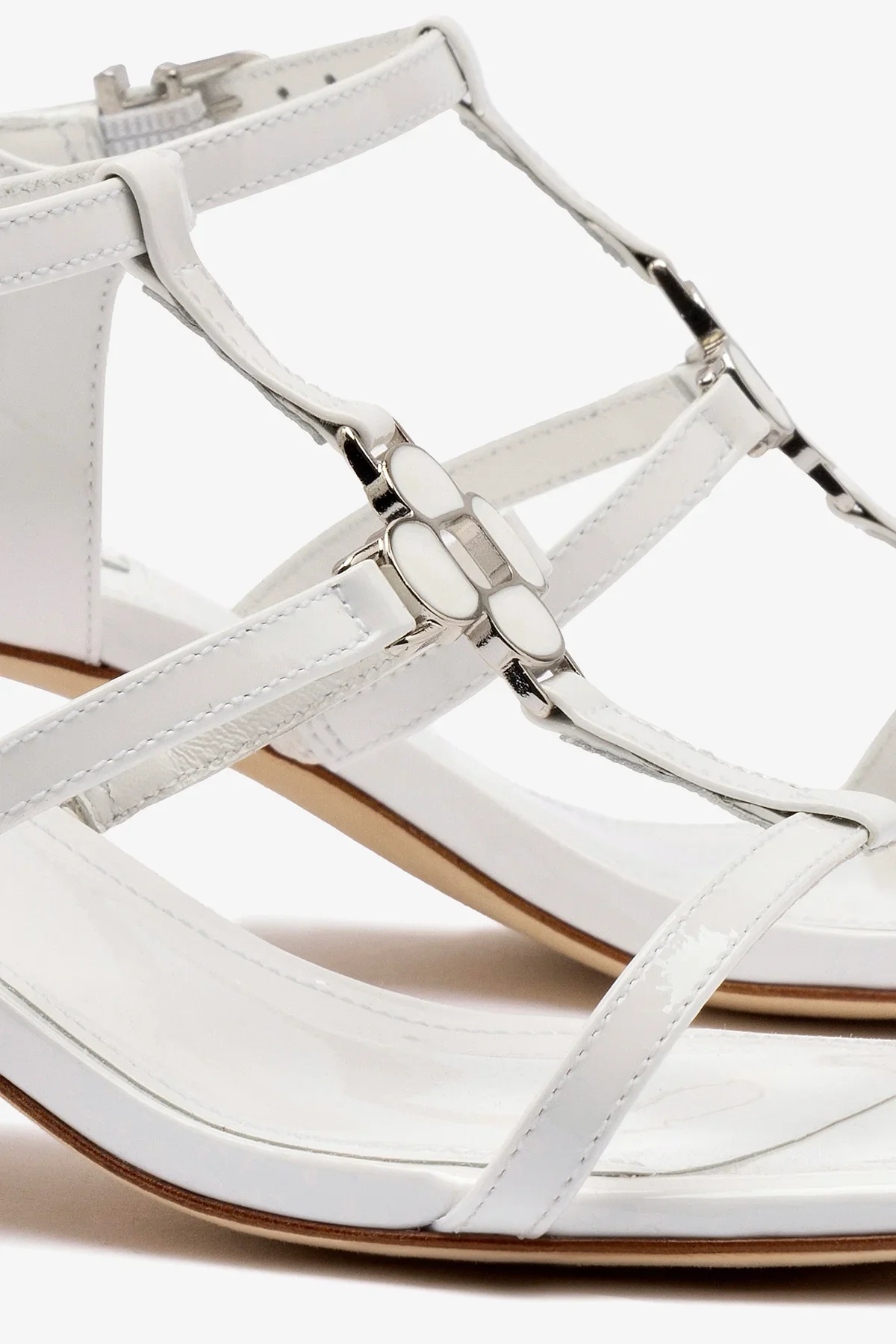 Hana Block In White Patent Leather - Image 4