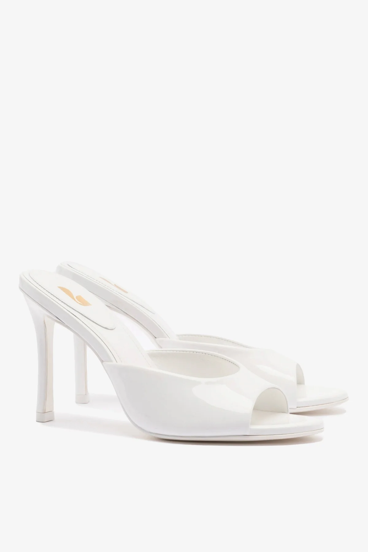 Jasmine Hi Mule In White Leather - Image 3