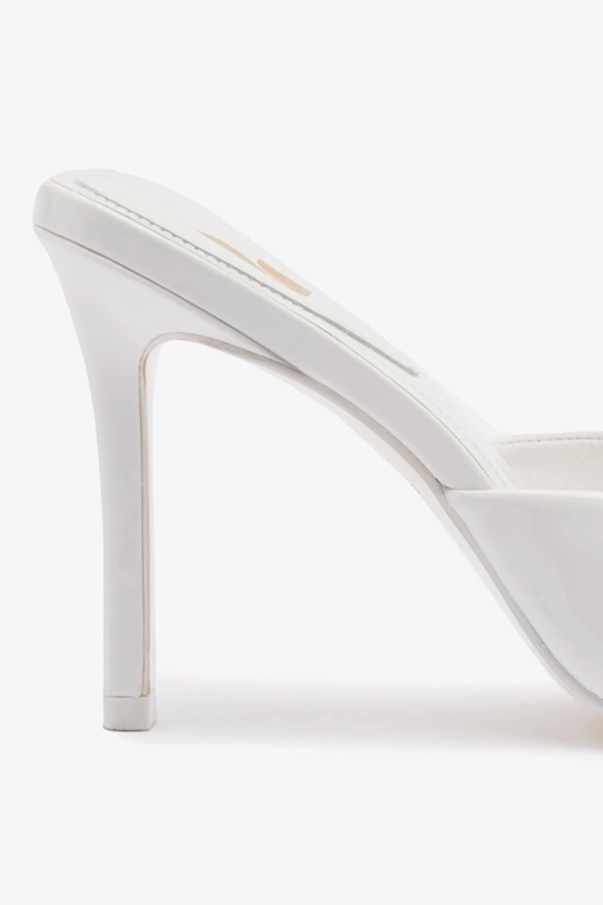 Jasmine Hi Mule In White Leather - Image 4