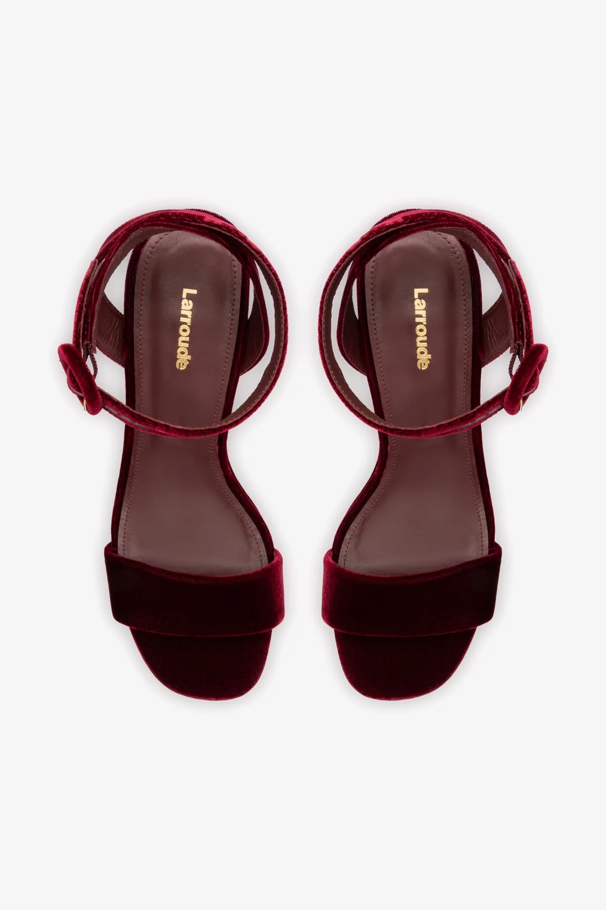 Dolly Sandal In Wine Velvet - Image 5